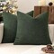 Set of 2 Christmas Dark Green Throw Pillow Covers 18x18 Inch Decorative Couch Pillow Covers Textured Boucle Accent Solid Pillow Cases Soft for Cushion Chair Sofa Bedroom Livingroom Home Decor